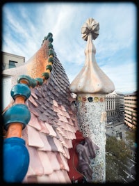 the roof of gaud's house in barcelona